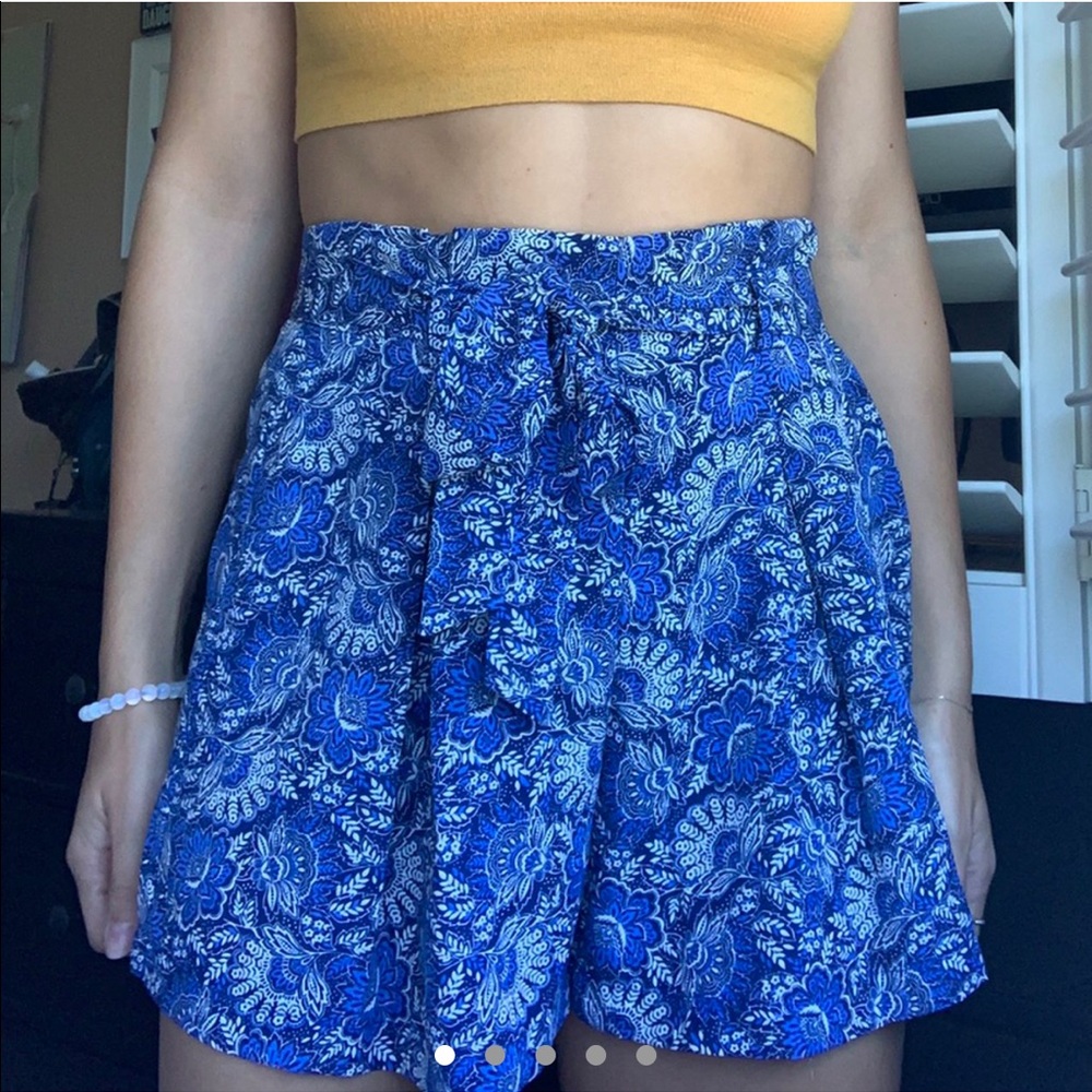Blue Flowy Dress Shorts !